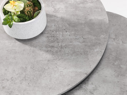 Viviana Round Nesting Coffee Tables – Concrete Effect - Luminex FurnitureCoffee TableSTA107