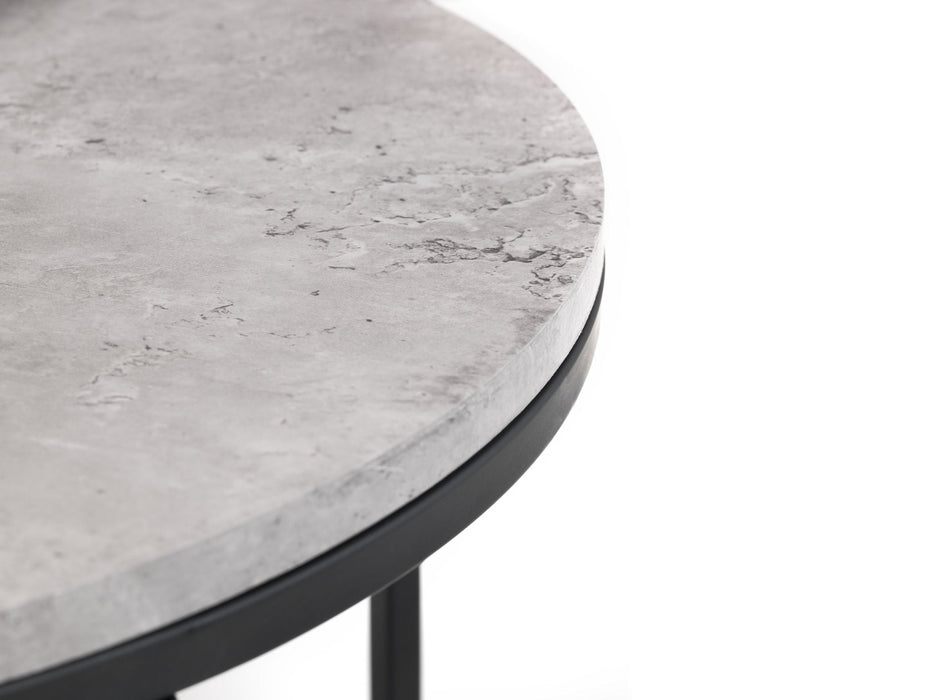 Viviana Round Nesting Coffee Tables – Concrete Effect - Luminex FurnitureCoffee TableSTA107