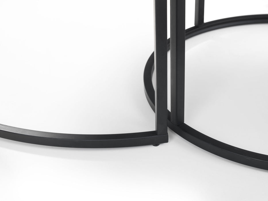 Viviana Round Nesting Coffee Tables – Concrete Effect - Luminex FurnitureCoffee TableSTA107