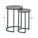 Viviana Round Nesting Side Tables – Concrete Effect - Luminex FurnitureLamp TableSTA109