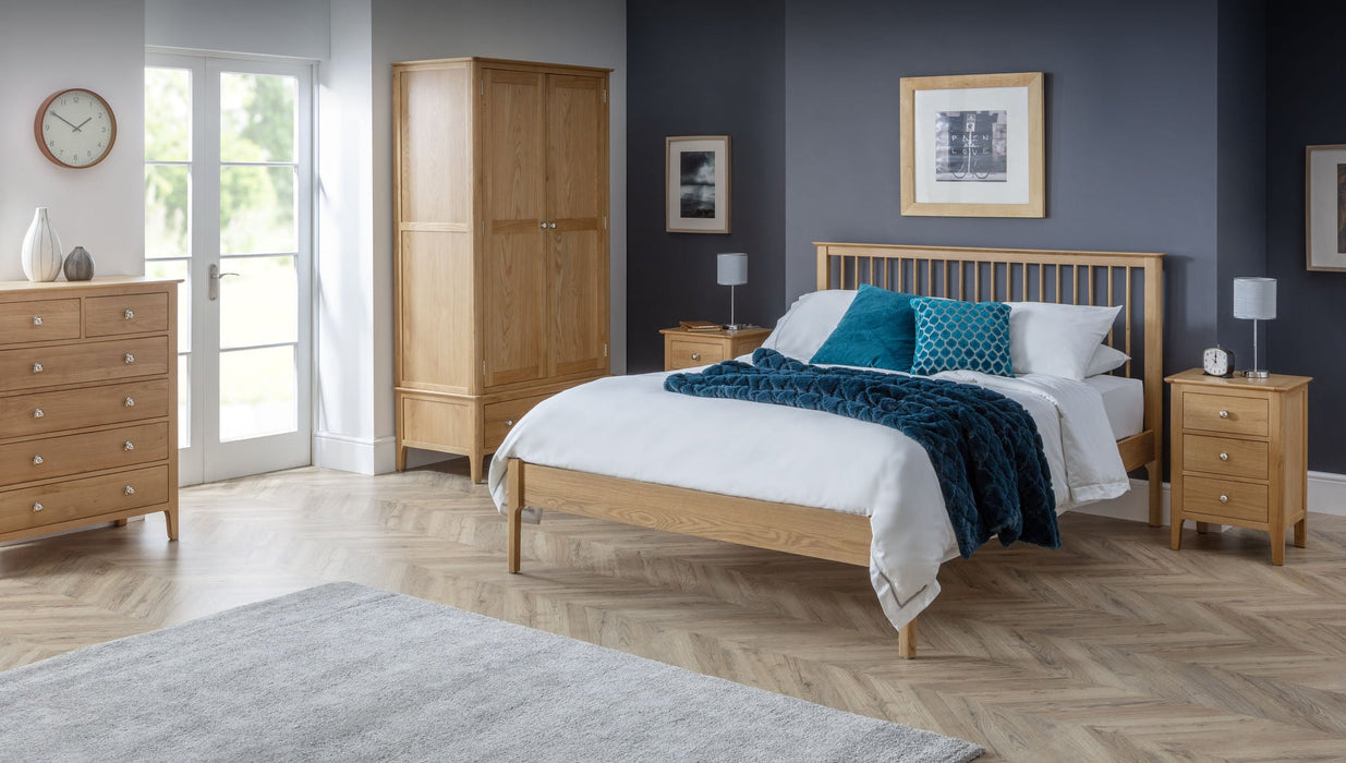 Vivienne 3 Drawer Bedside in Oak - Luminex FurnitureBedside TableCOT101