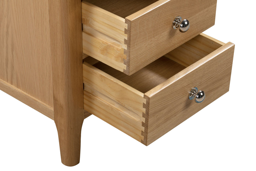 Vivienne 3 Drawer Bedside in Oak - Luminex FurnitureBedside TableCOT101