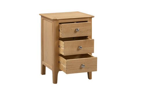 Vivienne 3 Drawer Bedside in Oak - Luminex FurnitureBedside TableCOT101
