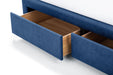 Vivienne 4 Drawer Bed Blue - Luminex FurnitureFabric BedsFUL012