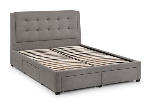Vivienne 4 Drawer Bed Grey - Luminex FurnitureFabric BedsFUL001