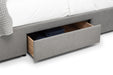 Vivienne 4 Drawer Bed Grey - Luminex FurnitureFabric BedsFUL001
