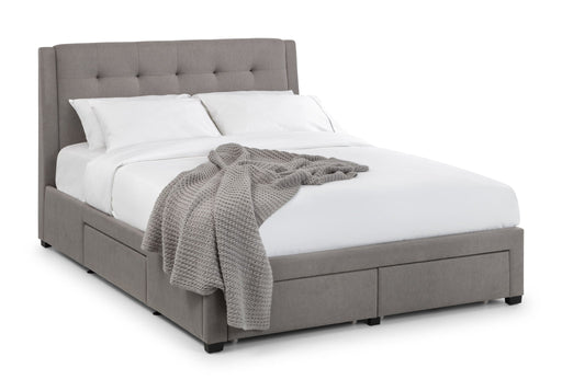 Vivienne 4 Drawer Bed Grey - Luminex FurnitureFabric BedsFUL001