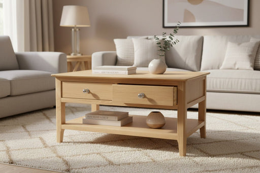 Vivienne Coffee Table – Solid Oak with Storage - Luminex FurnitureCoffee TableCOT109