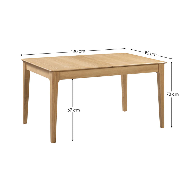 Vivienne Extending Dining Table - Oak - Luminex FurnitureDining TableCOT107