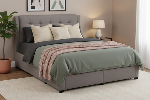 Vivienne Grey Linen 4 Drawer Storage Bed - Luminex FurnitureBedFUL001