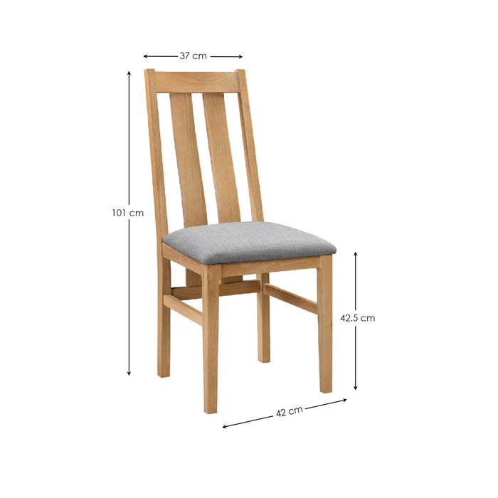 Vivienne Oak Dining Chairs – Set of 2 - Luminex FurnitureChairsCOT201