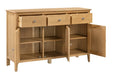 Vivienne Oak Sideboard – 3 Door 3 Drawer Storage - Luminex FurnitureSideboardCOT114