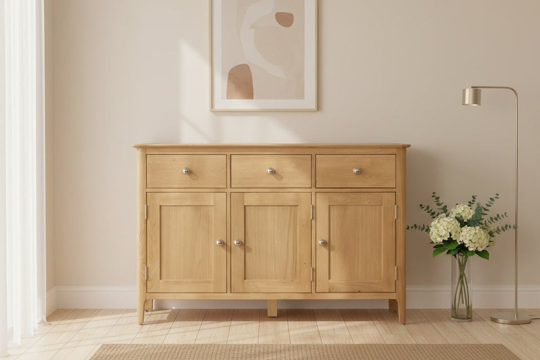 Vivienne Oak Sideboard – 3 Door 3 Drawer Storage - Luminex FurnitureSideboardCOT114