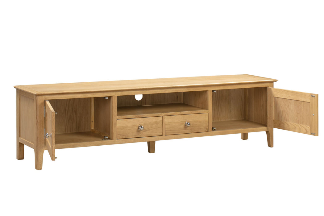 Vivienne Widescreen TV Unit – Solid Oak - Luminex FurnitureTV UnitCOT113