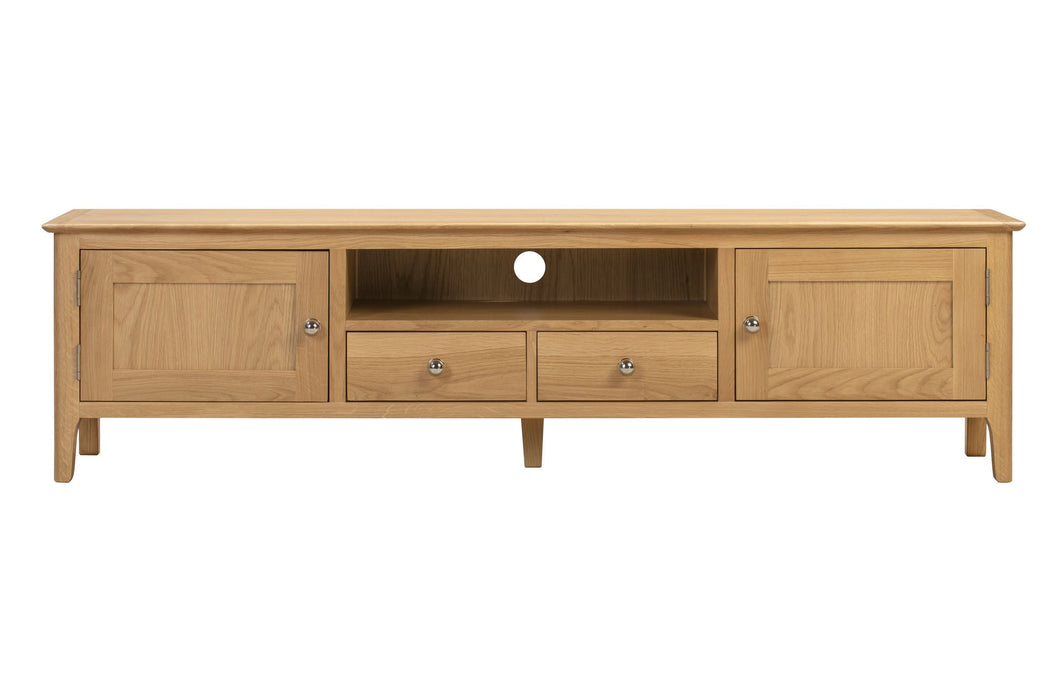 Vivienne Widescreen TV Unit – Solid Oak - Luminex FurnitureTV UnitCOT113