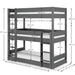 Voyage Loft Trio Bunk Bed – Anthracite - Luminex FurnitureBunk BedTRI610