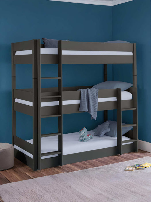 Voyage Loft Trio Bunk Bed – Anthracite - Luminex FurnitureBunk BedTRI610