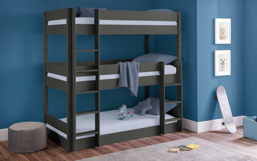 Voyage Loft Trio Bunk Bed – Anthracite - Luminex FurnitureBunk BedTRI610