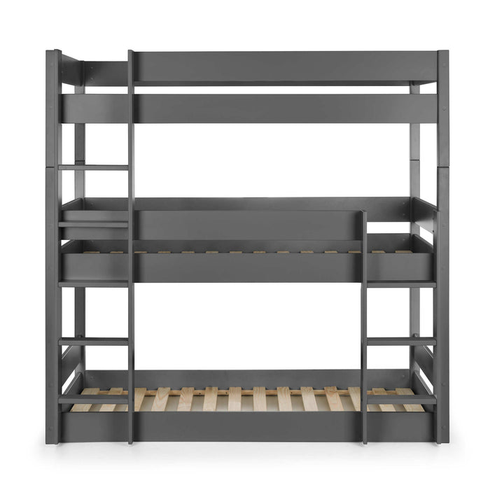 Voyage Loft Trio Bunk Bed – Anthracite - Luminex FurnitureBunk BedTRI610