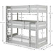 Voyage Loft Trio Bunk Bed – Dove Grey - Luminex FurnitureBunk BedTRI601