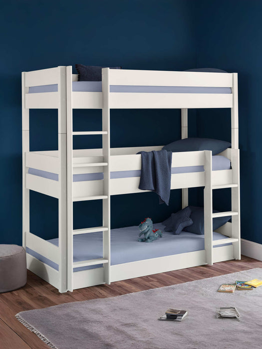 Voyage Loft Trio Bunk Bed – Surf White - Luminex FurnitureBunk BedTRI602
