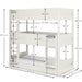Voyage Loft Trio Bunk Bed – Surf White - Luminex FurnitureBunk BedTRI602