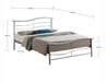 Waverley Metal Bed Frame - Silver - Luminex FurnitureBedWAV3