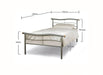 Waverley Metal Bed Frame - Silver - Luminex FurnitureBedWAV3