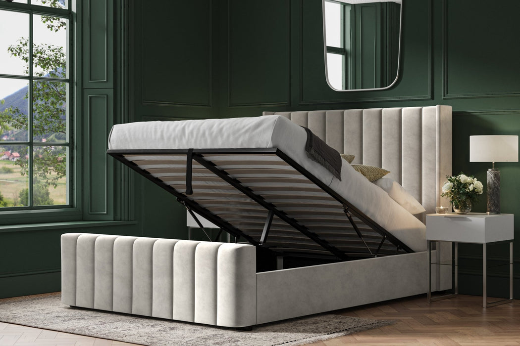 Wexford Velvet Ottoman Storage Bed - Luminex FurnitureBedKWLG46