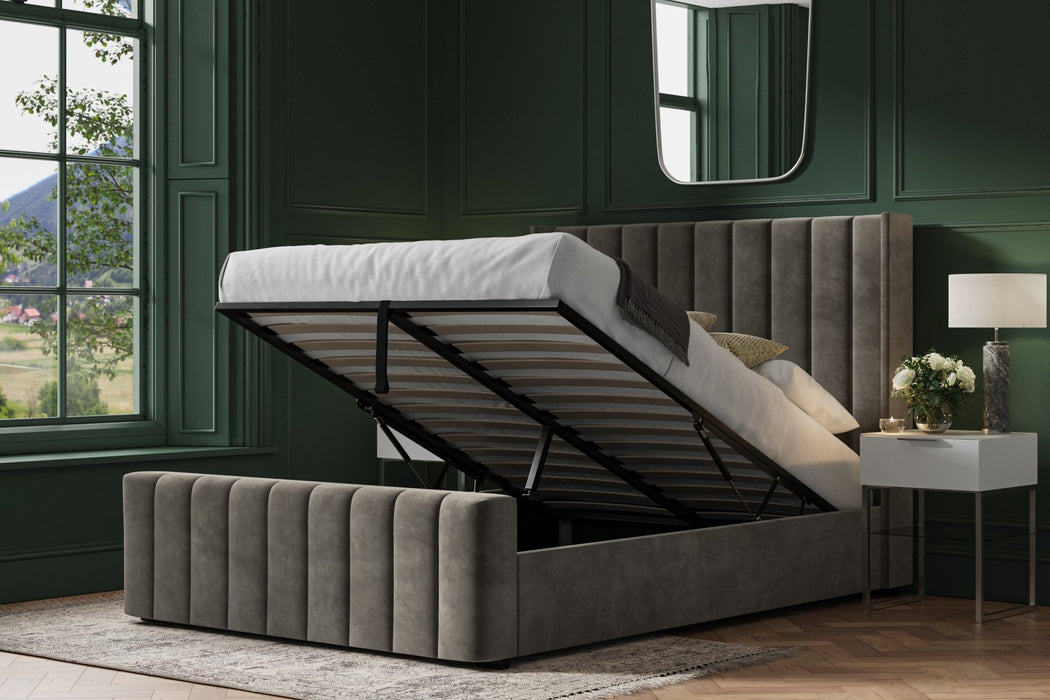 Wexford Velvet Ottoman Storage Bed - Luminex FurnitureBedKWMG46