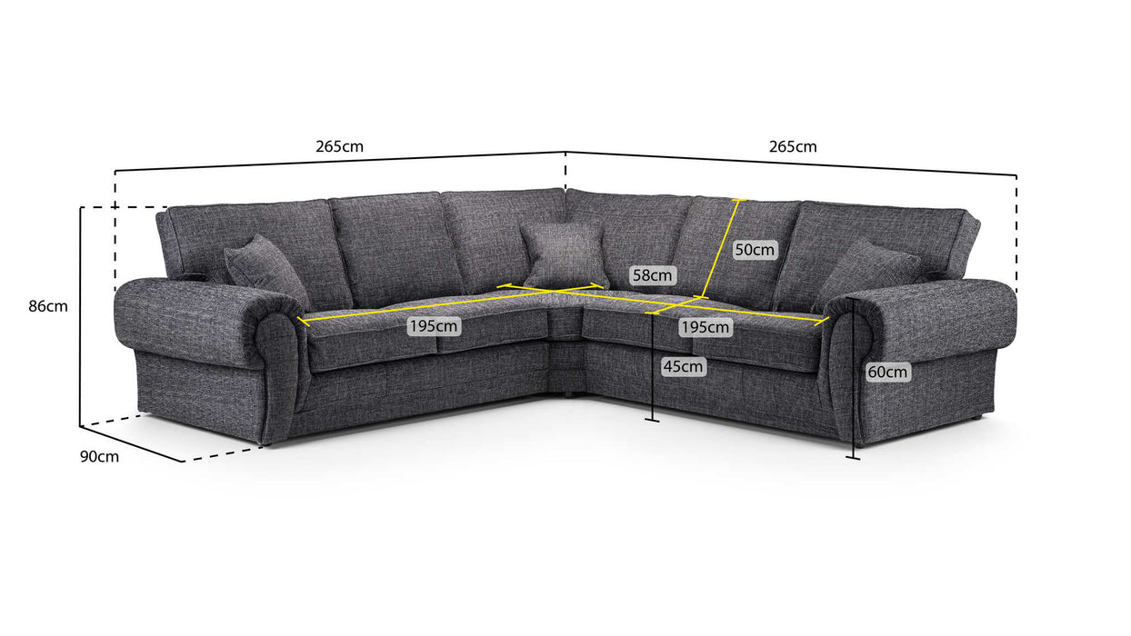 Whitmore Grey Large Corner Sofa – Modern Fabric Design - Luminex FurnitureSofaswilcot_sofa_grey_large_corner