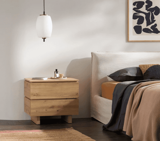 Woodmere Artisan Oak Effect 2 - Drawer Bedside Cabinet - LuminexFurnitureBedside Table3284