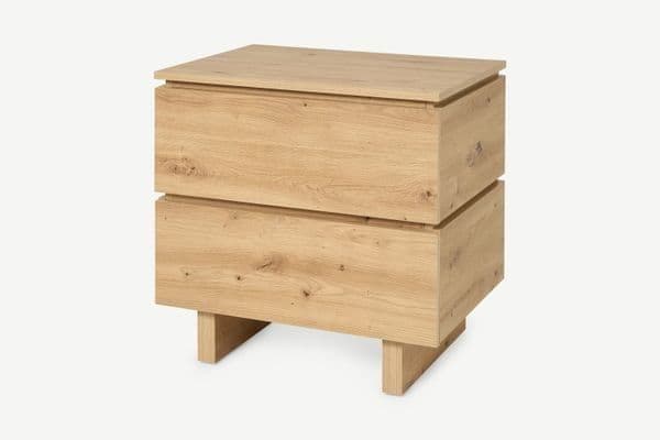 Woodmere Artisan Oak Effect 2 - Drawer Bedside Cabinet - LuminexFurnitureBedside Table3284