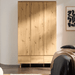 Woodmere Artisan Oak Effect 3 - Door 3 - Drawer Wardrobe - LuminexFurnitureWardrobe3288
