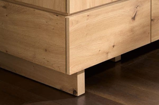 Woodmere Artisan Oak Effect Double Wardrobe with 2 Doors & 2 Drawers - LuminexFurnitureWardrobe3287