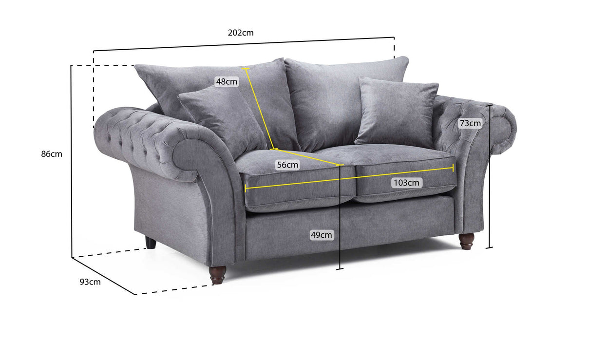Xanthe Grey 2 Seater Sofa – Fullback Collection - Luminex FurnitureSofaswindsor_fullback_sofa_grey_2_seater