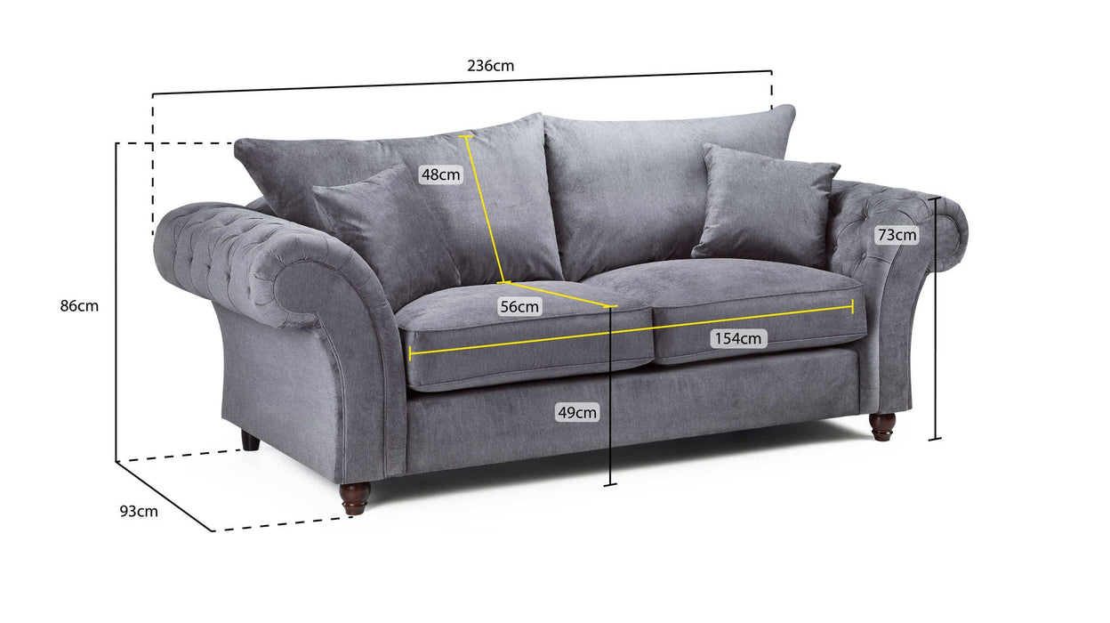 Xanthe Grey 3 Seater Sofa – Fullback Collection - Luminex FurnitureSofaswindsor_fullback_sofa_grey_3_seater