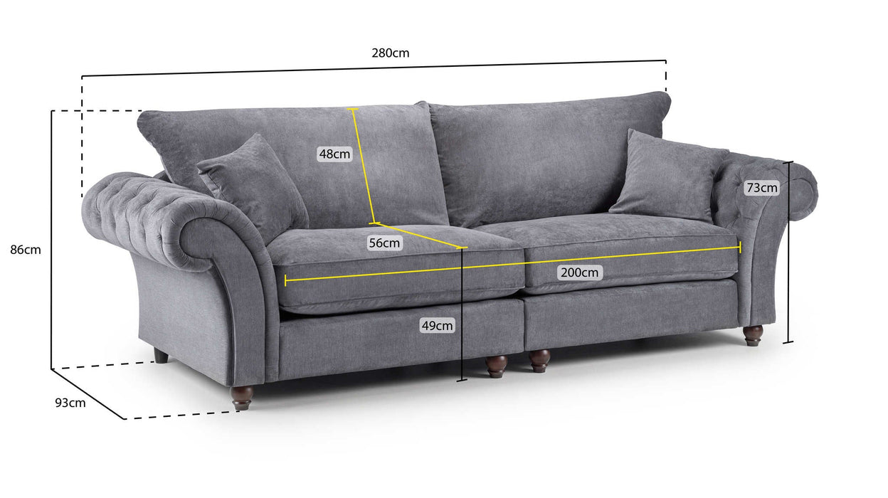 Xanthe Grey 4 Seater Sofa - Luminex FurnitureSofaswindsor_fullback_sofa_grey_4_seater