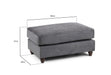 Xanthe Grey Footstool – Fullback Sofa Range - Luminex FurnitureFootstoolwindsor_fullback_sofa_grey_footstool