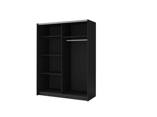 Xavier Black & Oak Sliding Wardrobe 200cm – Mirrored Storage - Luminex FurnitureWardrobedalia_black_oak_200