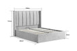 Yvette Grey Double Bed with Storage – Modern Panel Design - Luminex FurnitureBedamber_double_bed_storage_grey