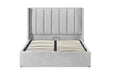 Yvette Grey Double Bed with Storage – Modern Panel Design - Luminex FurnitureBedamber_double_bed_storage_grey