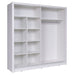 Zanetti White Sliding Wardrobe 205cm – Mirrored Storage - Luminex FurnitureWardrobebaku_white_205
