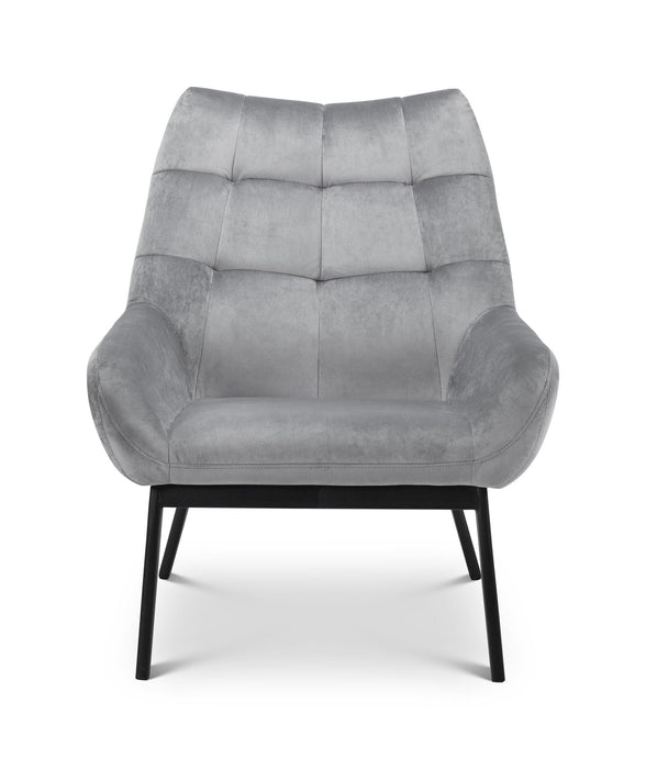 Zara Velvet Chair - Grey - Luminex FurnitureOccasional ChairsLUC201