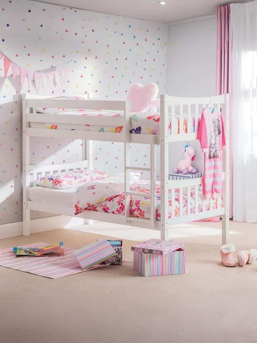 Zavion Bunk Bed – Bright White Wooden Kids Bunk - Luminex FurnitureBunk BedZOD001