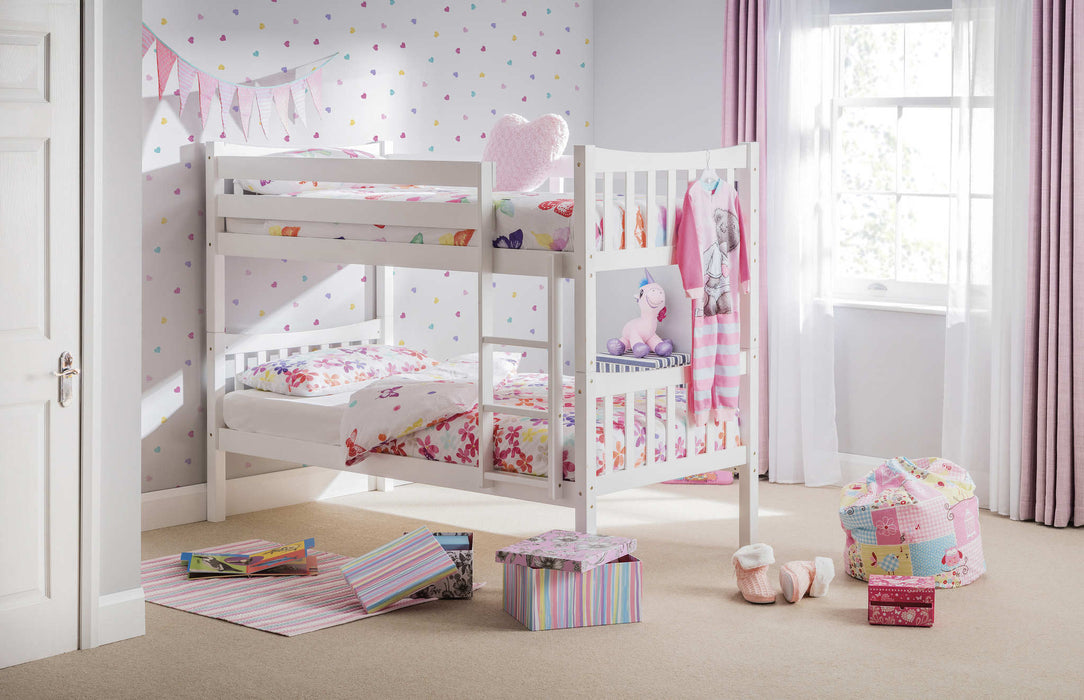 Zavion Bunk Bed – Bright White Wooden Kids Bunk - Luminex FurnitureBunk BedZOD001