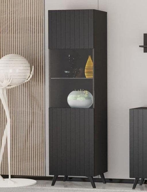 Zephira Matte Black Display Unit - LuminexFurnitureDrinks Cabinet, Living, Dining3183