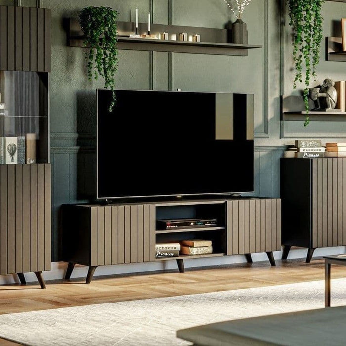 Zephira Matte Black TV Unit - LuminexFurnitureTV Unit3182