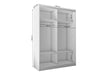 Zephyrine White Sliding Wardrobe 150cm – Mirrored Storage - Luminex FurnitureWardrobefelicity_sliding_wardrobe_white_150
