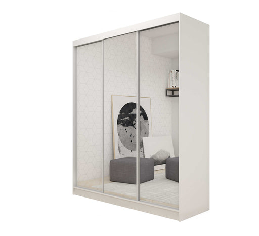 Zephyrine White Sliding Wardrobe 180cm – Mirrored Storage - Luminex FurnitureWardrobefelicity_sliding_wardrobe_white_180